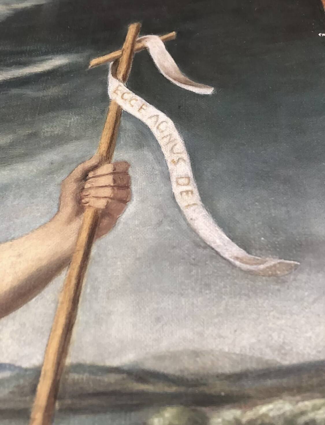 Painting Oil on canvas after Murillo Saint Jean Batiste early 20th century