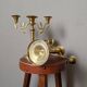 Pair of vintage bohemian country candlestick holders