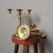 Pair of vintage bohemian country candlestick holders