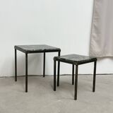 Set of nesting tables in marble