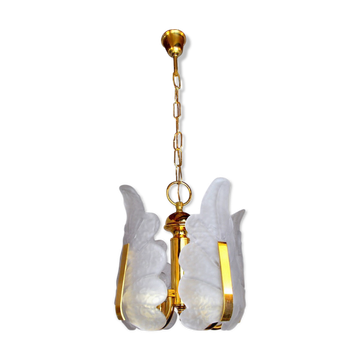 Lustre "feuille" de Carl Fagerlund, verre de Murano, Allemagne, 1970