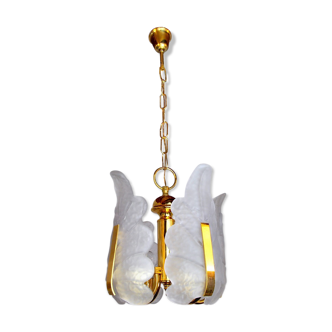 "Leaf" chandelier by Carl Fagerlund, Murano glass, Germany, 1970