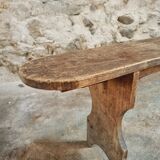 Antique French Pine Wood Bench – 1920s