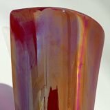 XXL - Large modernist Verceram vase in white and iridescent red ceramic