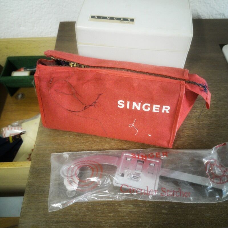 Vintage sewing machine console