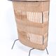 Vintage rattan and metal bar, 60s