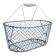 Large vintage blue wire basket
