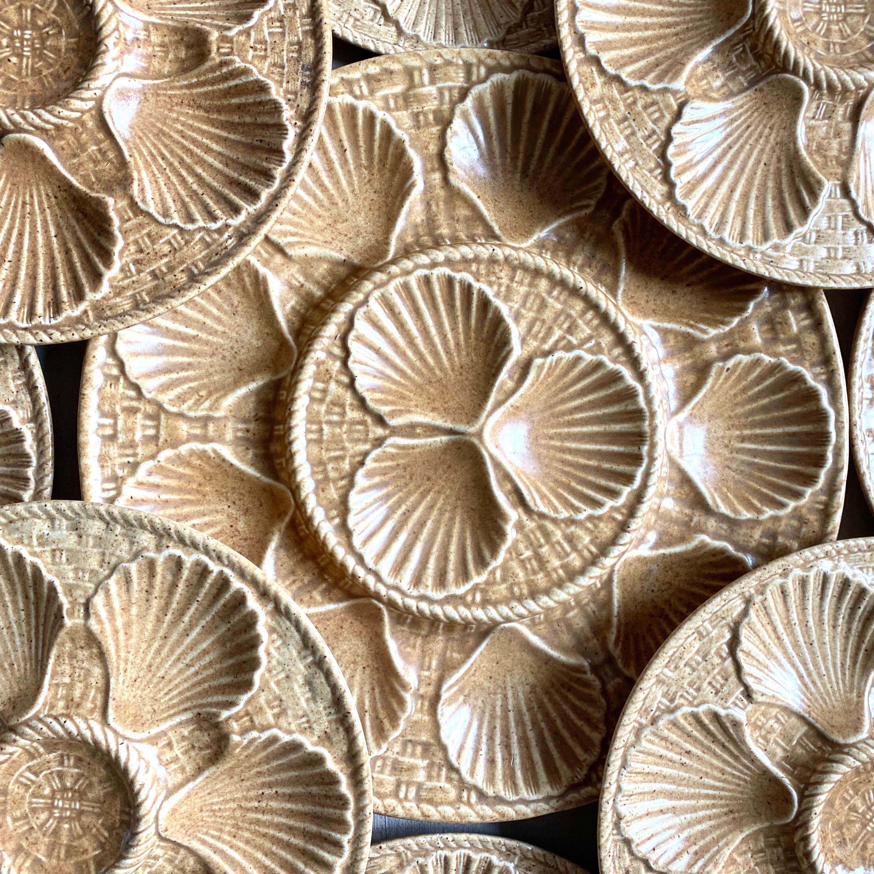 Longchamp oyster service 12 plates and one dish