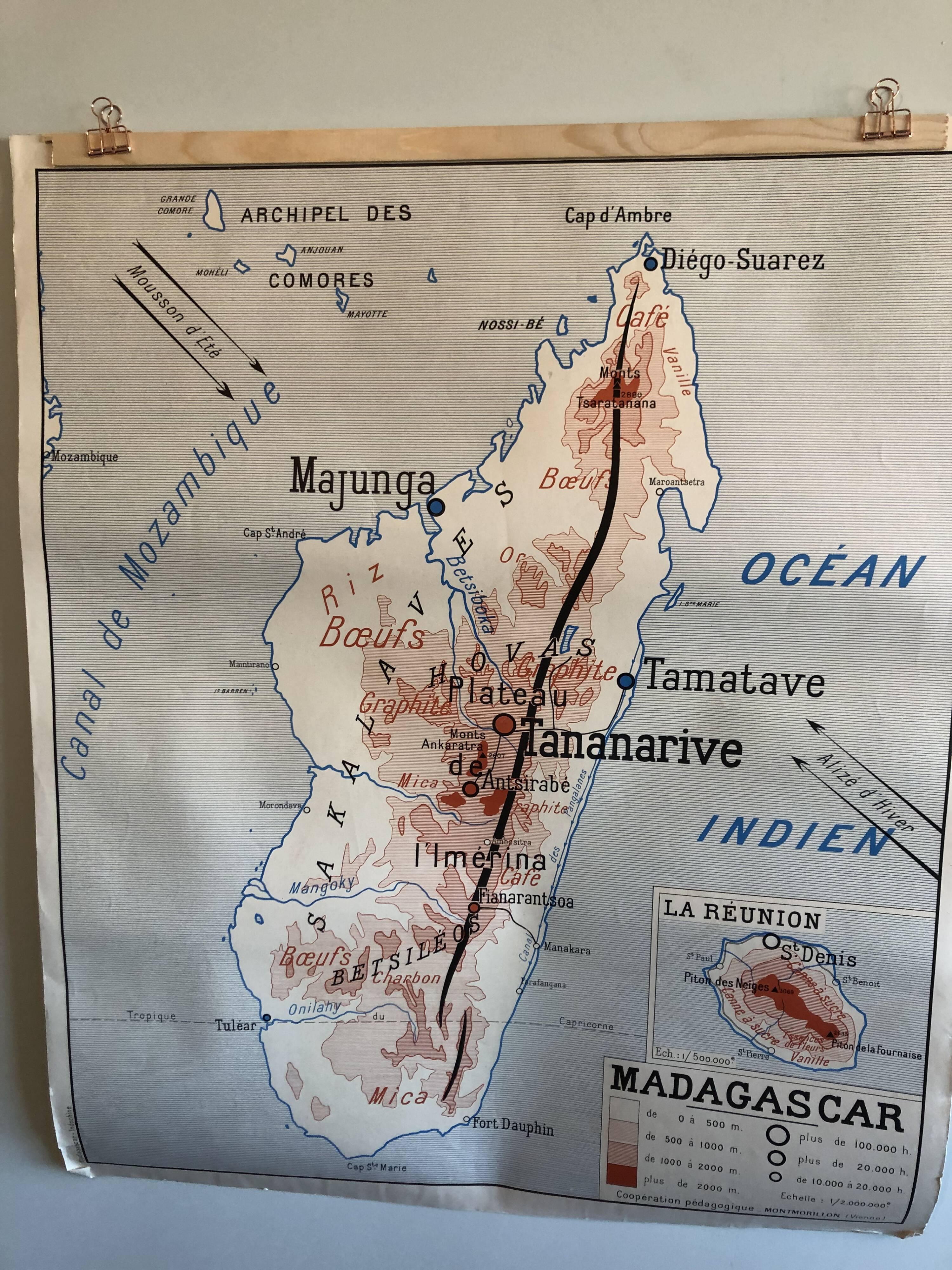 School poster Montmorillon Indochina/Madagascar