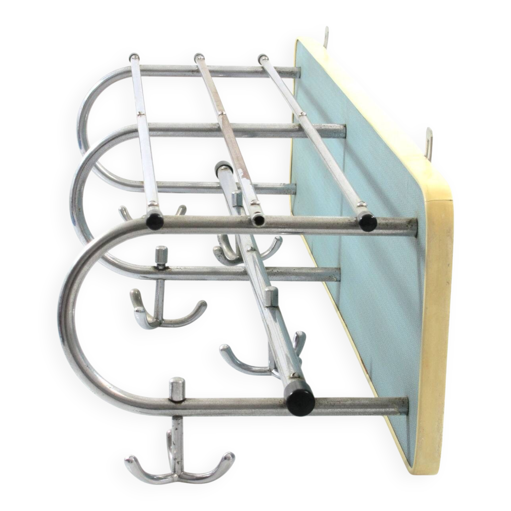 Porte-manteau vintage bleu des années 50