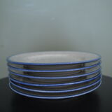 Lot of 6 plates blue speckled Tulowice