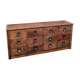 Meuble de métier en bois avec tiroirs