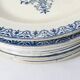 Terre de fer 8 Art Deco flat plates ALHAMBRA model blue SALINS