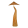 Lampadaire sculptural en rotin « Champignon »