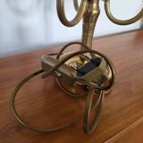 Antique Empire Style Bouillotte Lamp in brass and tin