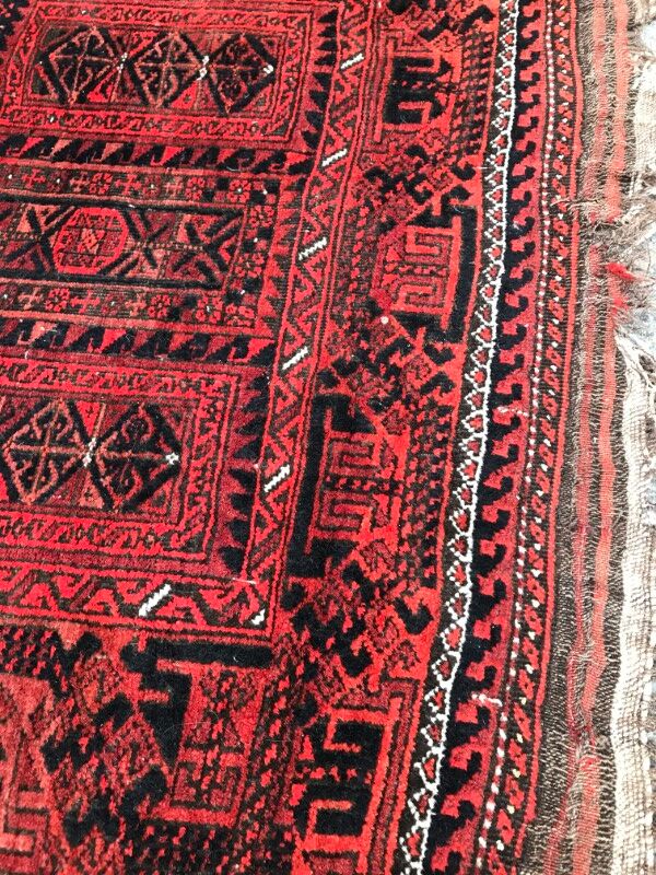 Carpet former Turkmen Belutch done Afghan hand 94 X 184 CM