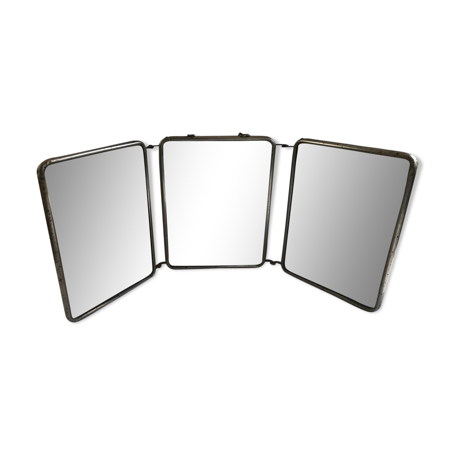 Ancien miroir triptyque barbier