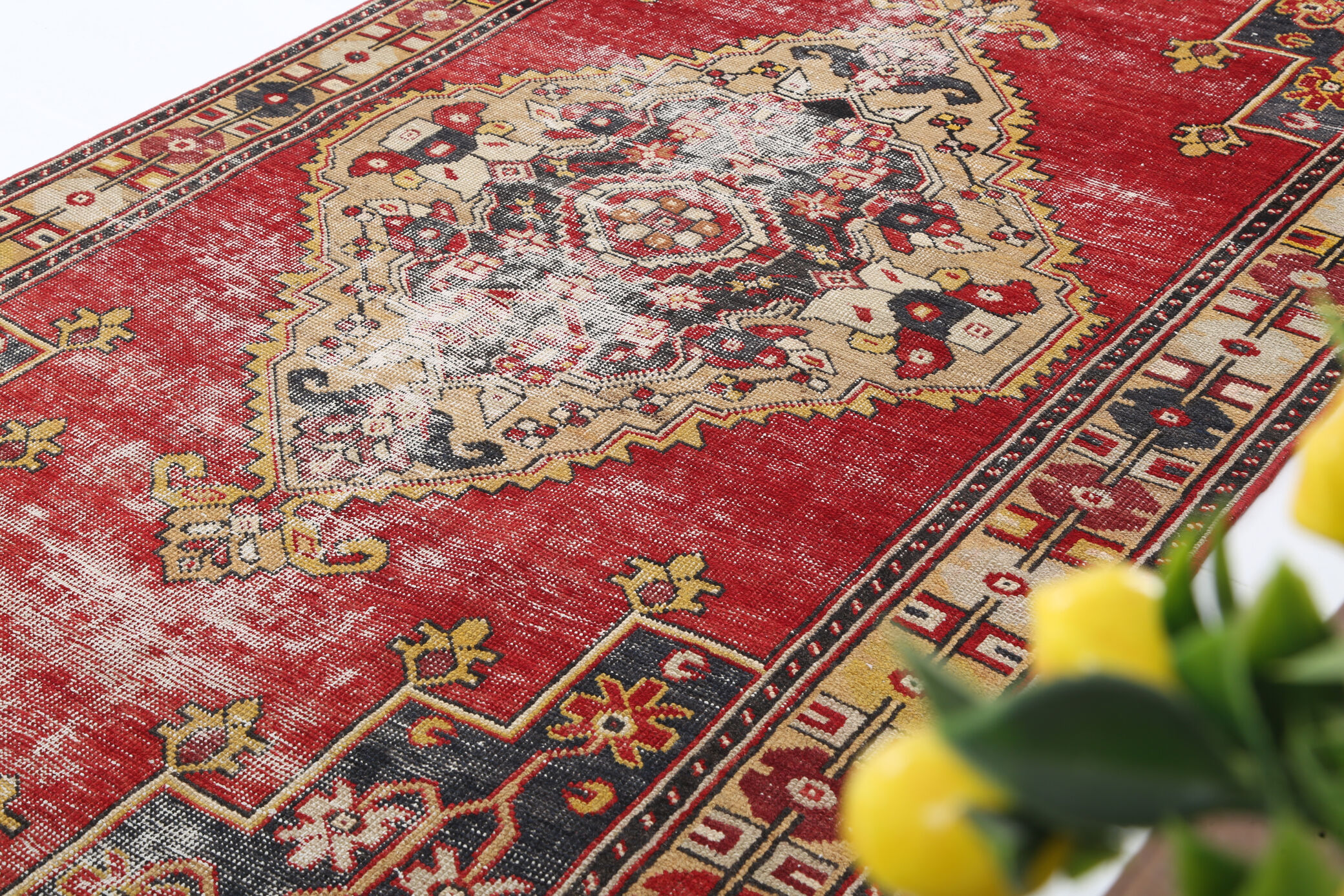 248x123cm red handmade turkish rug