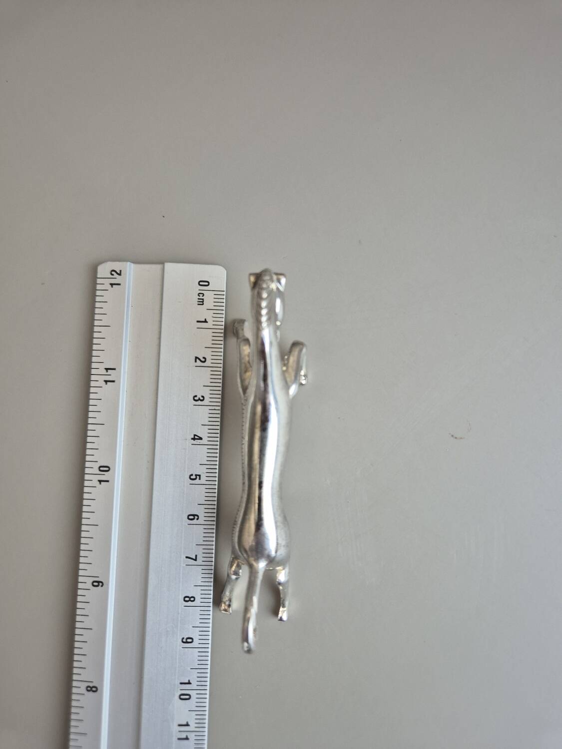 Set of 6 vintage silver metal knife rests - horse motif