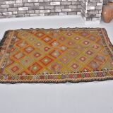 Geometric Turkish Handwoven Kilim Rug sku1628