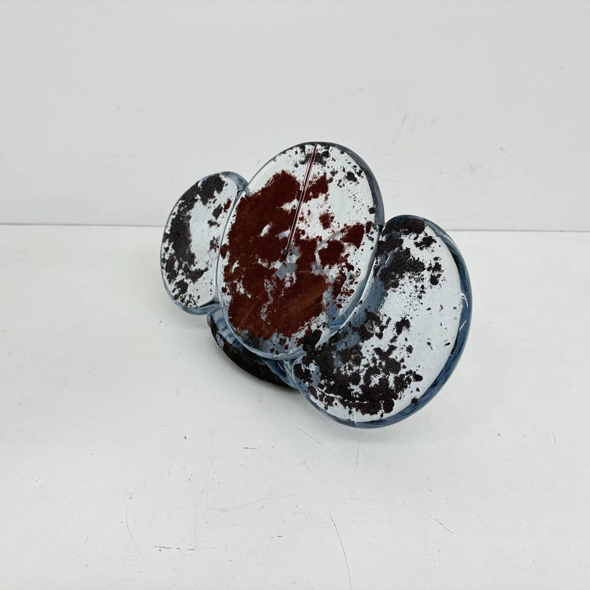 Mid-century abstract glass sculpture, 1970s