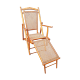Folding chaise longue 1900 in beech