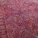 Vintage Moroccan Rug 203 x 340 cm - Moroccan Rug Purple - Berber rug Old