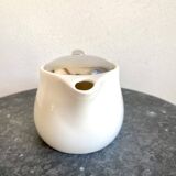 Earthenware and stainless steel teapot, 2 cups