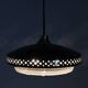 1970s black space age metal pendant by ludib bratislava, czechoslovakia