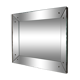 Art Deco box mirror with scalloped edges France 1930s