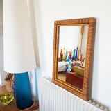 Vintage rattan mirror