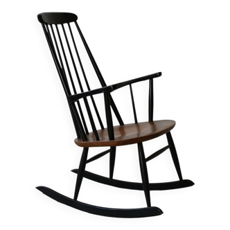 Rocking chair by Ilmari Tapiovaara for Asko, 1960s Finland.