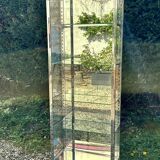 Art Deco period glass and chrome display case