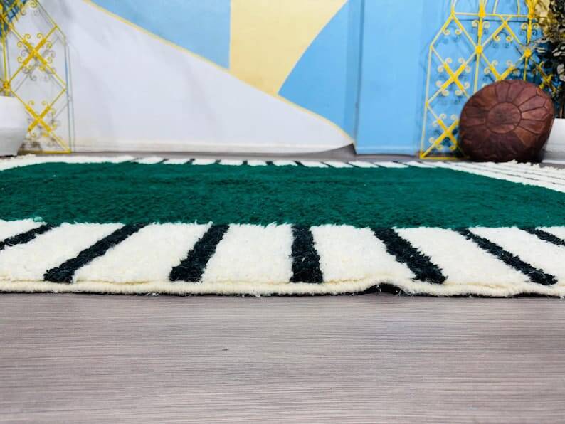 Handmade natural wool rug