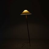 Lampadaire en bambou avec des reflets en laiton par Rupert Nikoll