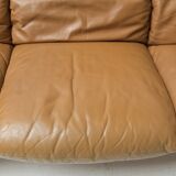 Portovenere sofa in original leather by Vico Magistretti for Cassina