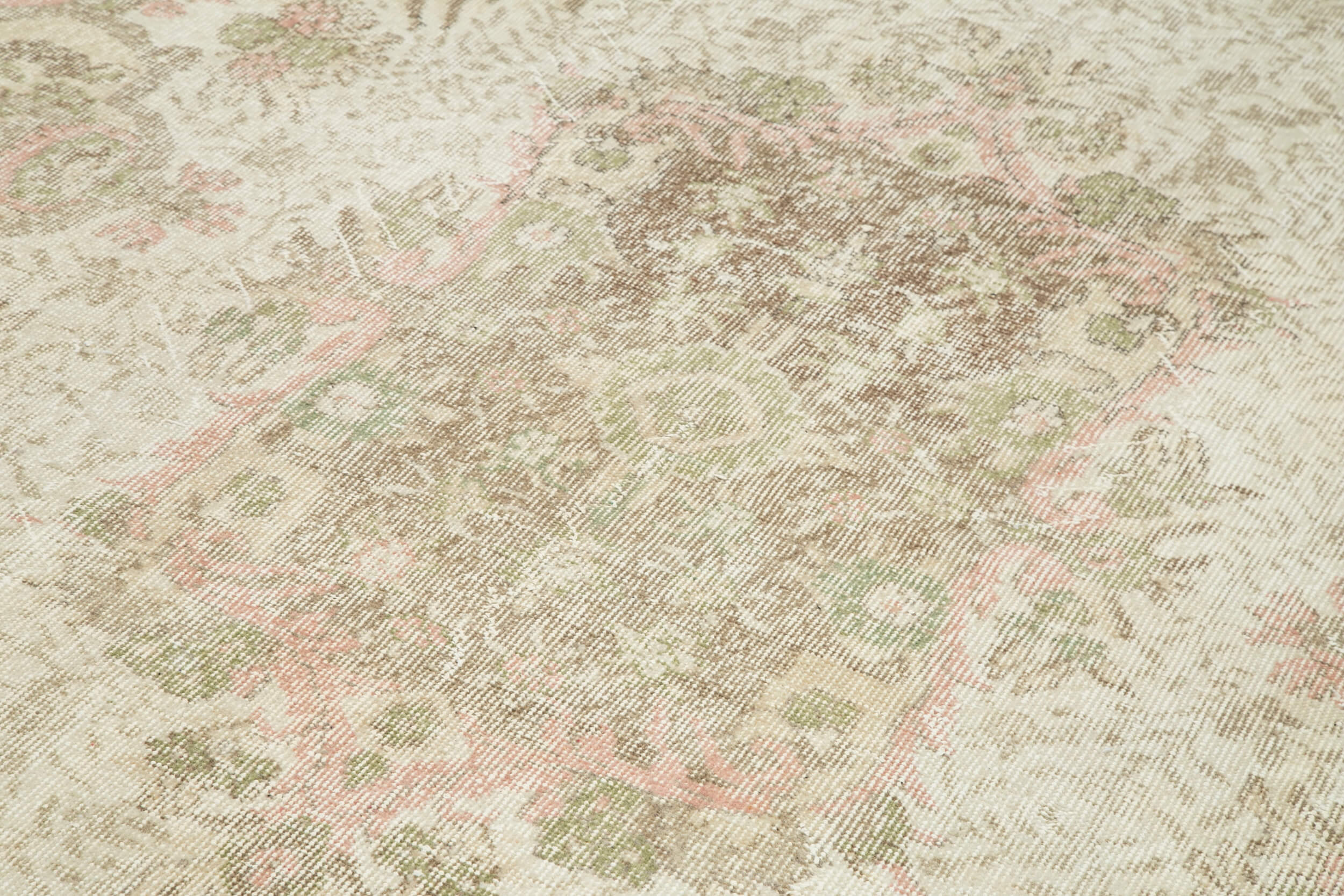 Hand-Knotted Antique Turkish Beige Rug 182 cm x 330 cm - 25013