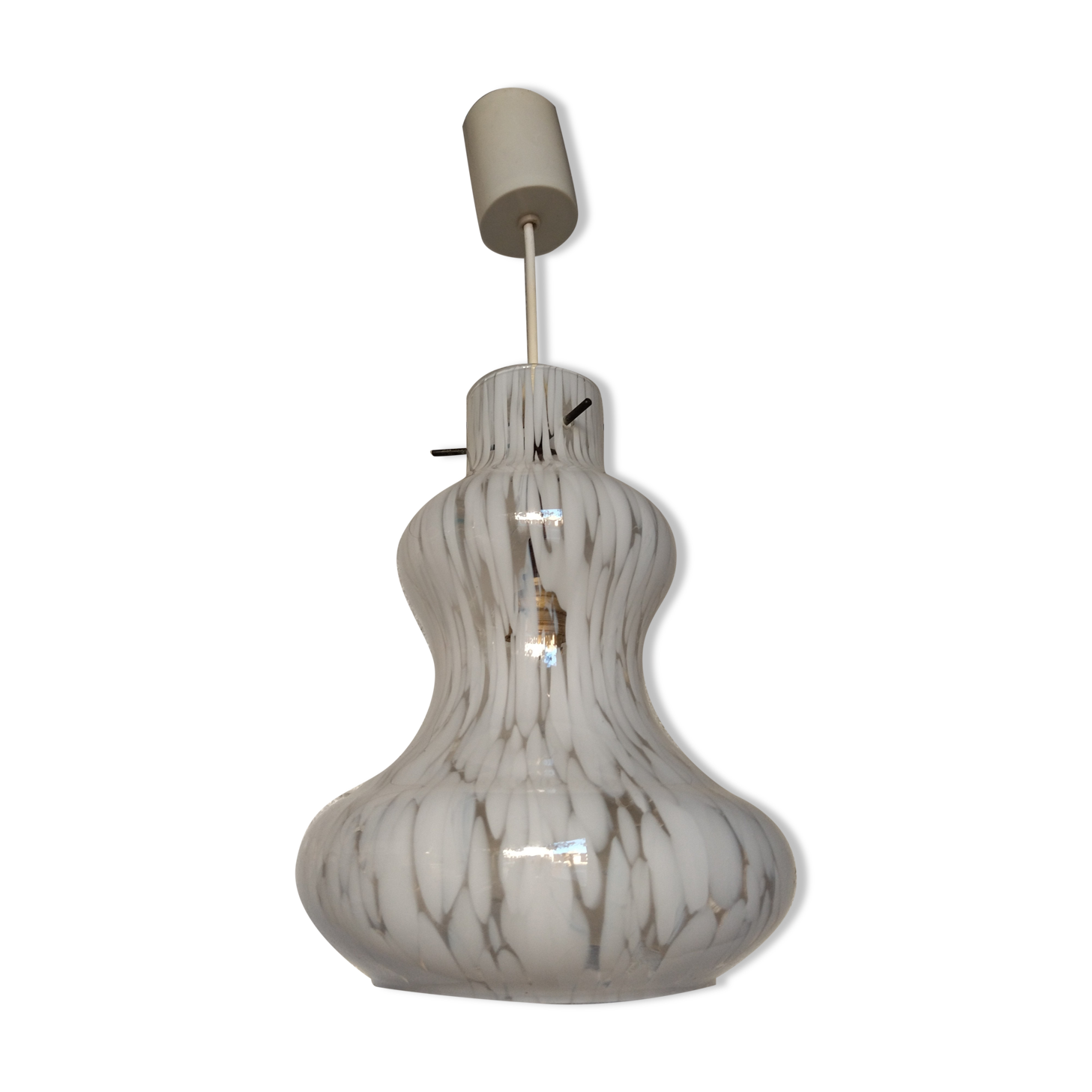 Vintage 70s glass pendant lamp