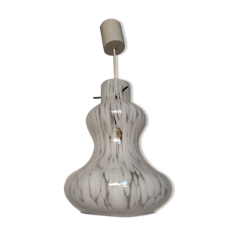 Vintage 70s glass pendant lamp