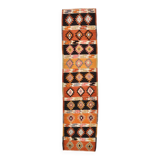 3x10 Boho Style Kilim Runner Rug, Peach Orange Vintage Runner, 73x296 Cm