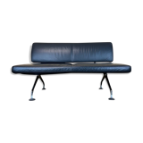 1990s Area Lounge Sofa Leather Sofa by Antonio Citterio for Vitra Chrom Design