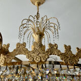 Waterfall chandelier with crystal tassels