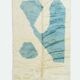 Modern sky blue and white Mrirt Moroccan rug