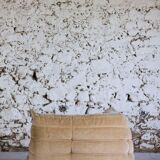 Chauffeuse d'angle Togo velours beige par Michel Ducaroy pour Ligne Roset