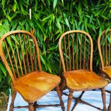 Solid wood chairs, vintage