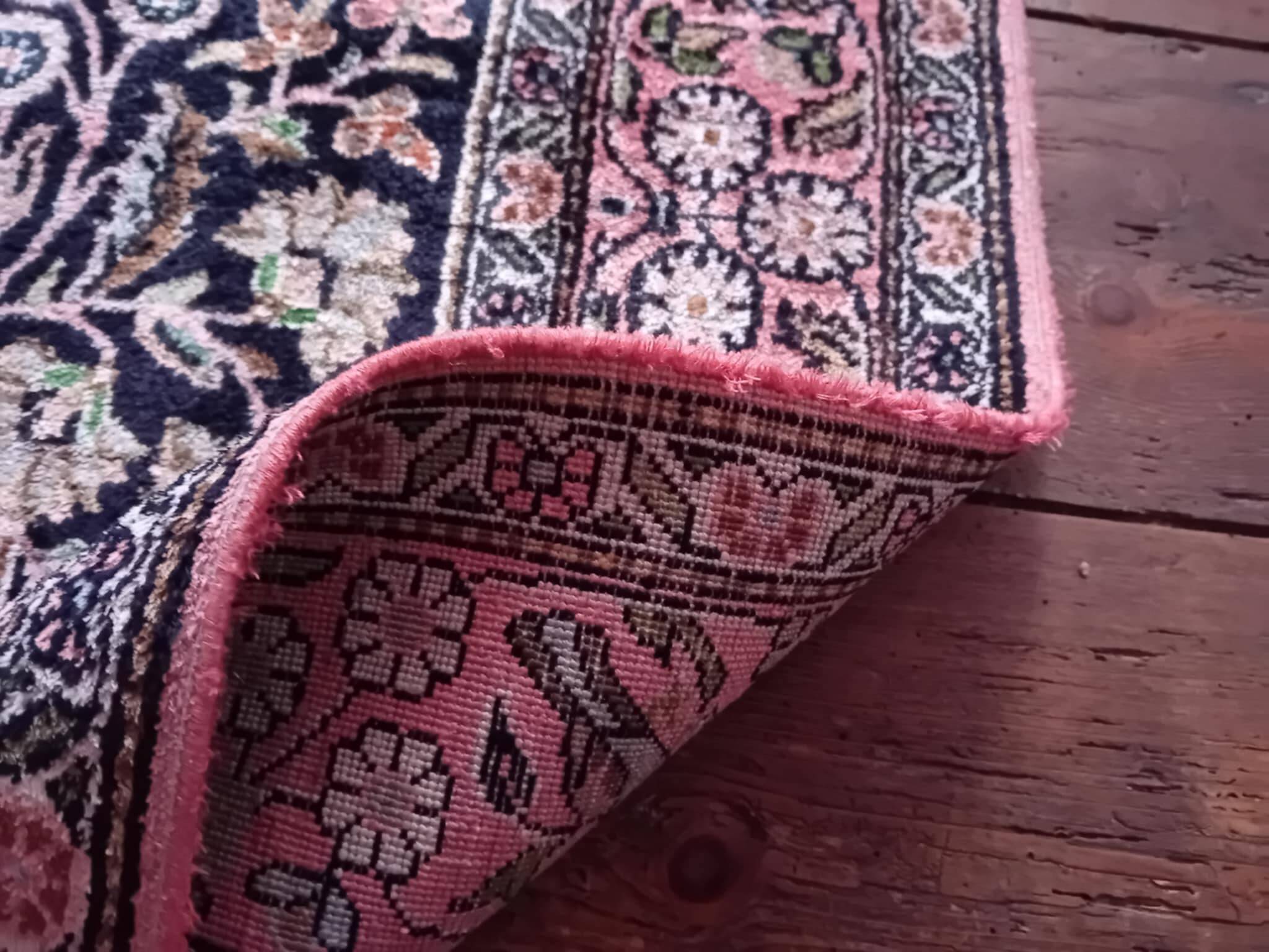 Handmade silk cashmere rug 155x92cm