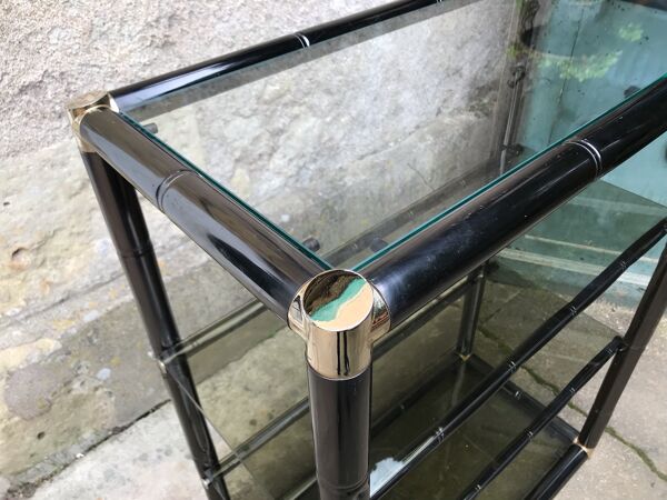 Etagère design en métal façon bambou