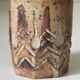 Pot vase en grès scarifié vintage design années 60