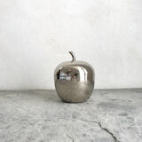 Vintage silver ice bucket apple