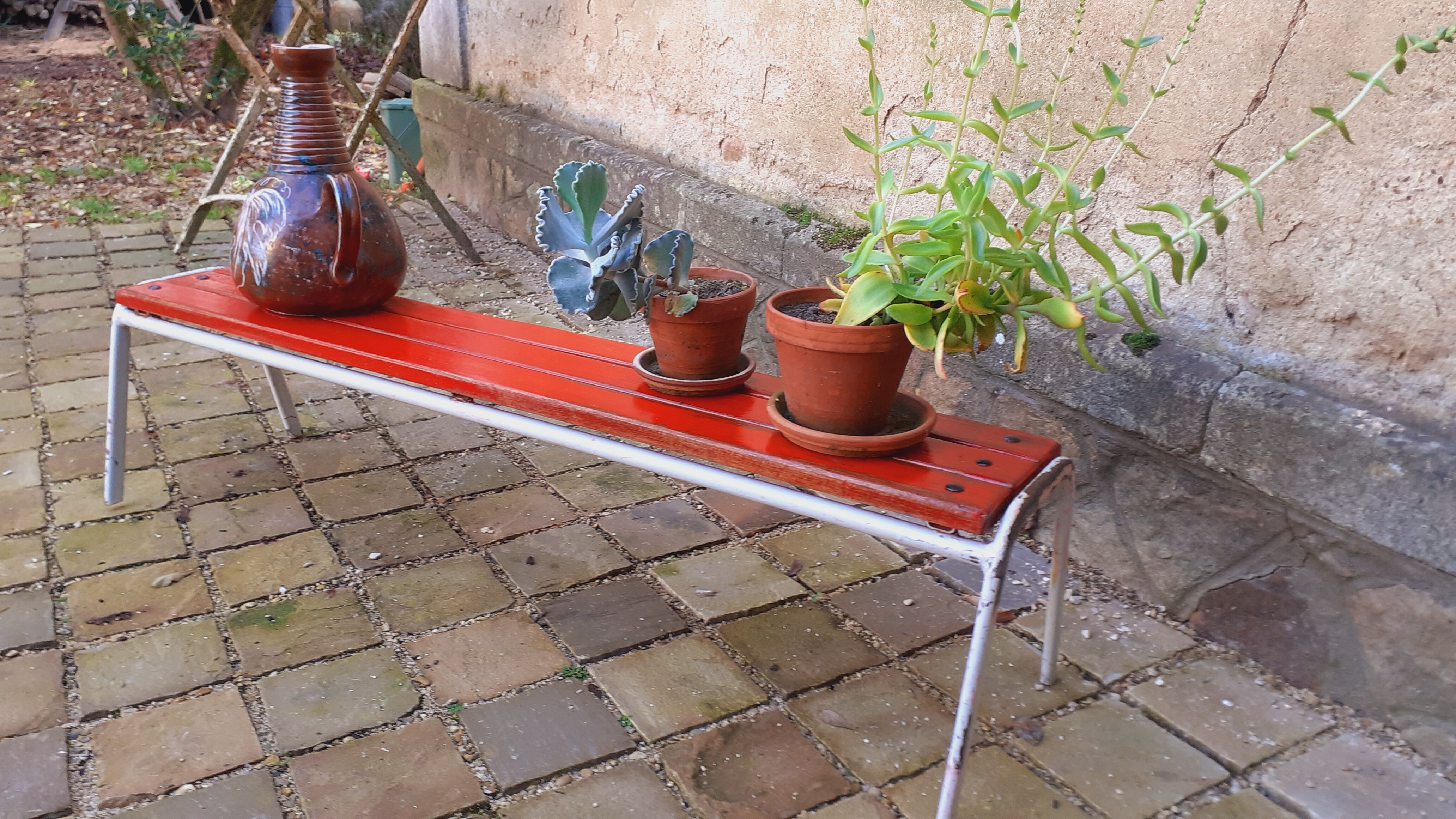 Vintage school bench year 60
